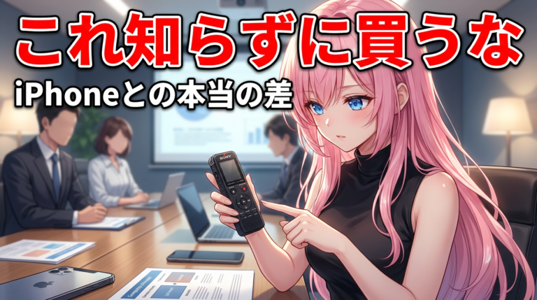 iPhoneボイスメモで足りる？専用ICレコーダーと比較して見えた本当の差