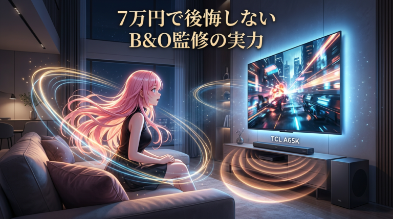 TCL A65K サウンドバーは買いか？B&O×3.1.2chで7万円の価値を正直に解説